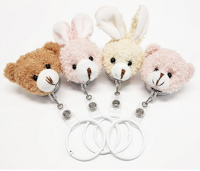 MDC 러블리 베어&래빗 릴홀더 / 간호사릴홀더 출입증태그홀더, 1개, 래빗 핑크