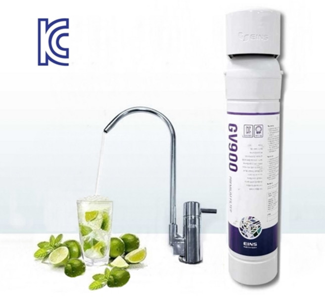 KC인증 언더싱크 싱크대 직수 직수형 정수기 무전원 정수 필터 직수기 고급 조리수 밸브 자가 설치 DIY 세트 GV900, 자가설치, 소형아답터(싱크대안 수전)