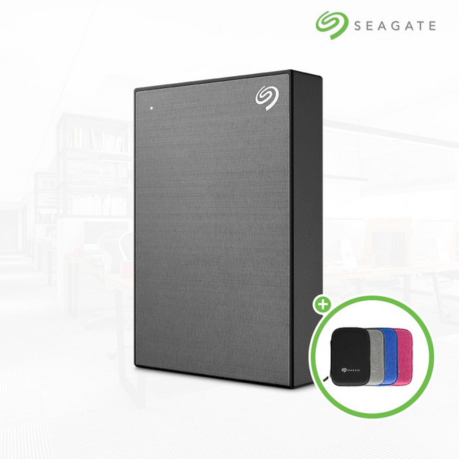 씨게이트 ONE TOUCH HDD 외장하드 + 파우치, 스페이스그레이, 5TB