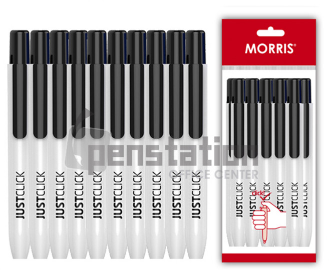 모리스 저스트클릭 노크식 보드마카 M 세트, 보드마카 M 흑색 10개 세트