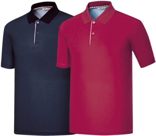 1+1 기능성 쿨론 마이배색 체크 카라 반팔 티셔츠 2장세트 기능성 냉감티