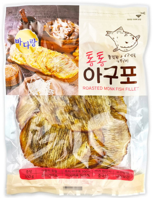 코스트코 바다랑 통통 순살 철판구이 아구포 350g 아귀포 안주, 1개