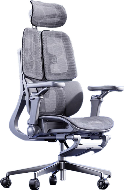 Xpanse 旗艦款人體工學椅 3區浮翼腰靠 可調式辦公椅電競冰絲網椅 全方位環腰 五年保固, S360 Pro 靈動靠背 雲翼環抱 灰