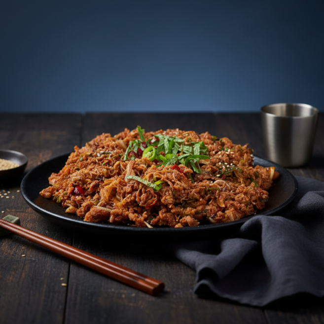 HSGFOOD 매콤 오돌뼈볶음 한돈으로 만든 맛있게 매운 야식 안주, 400g, 1개