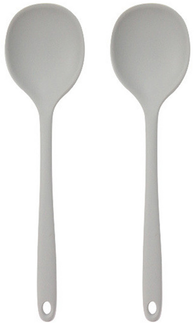 덕주방 실리콘 요리스푼 볶음스푼 조리도구 대형 2p 세트, 2개, 연그레이