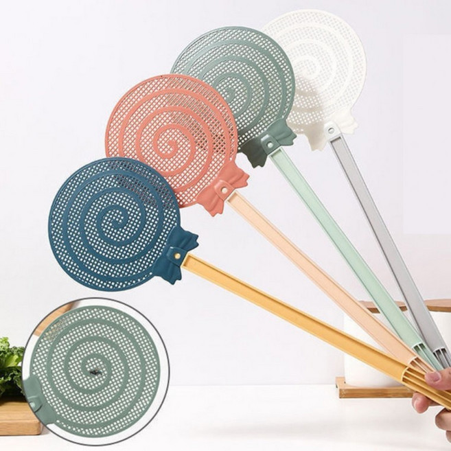 달콤한 캔디 파리채 모기채 파스텔 4Color, 상세페이지 참조