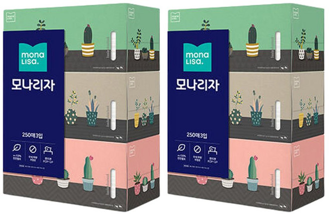 11번가 모나리자 미용티슈 250매 3개 2팩 (6개), 11개