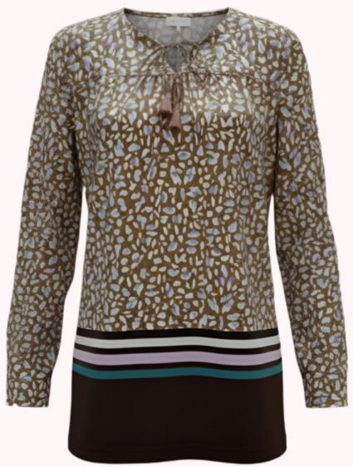 [비비안/SIZE-85] 폴리스판 호피무늬 이지웨어 상의 EZ1727