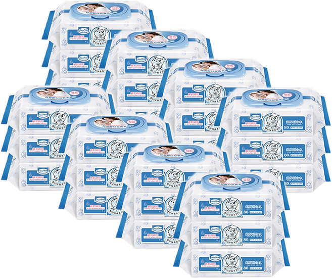 貝恩 嬰兒柔濕巾 80抽x24包, 24個, 80張, 1g