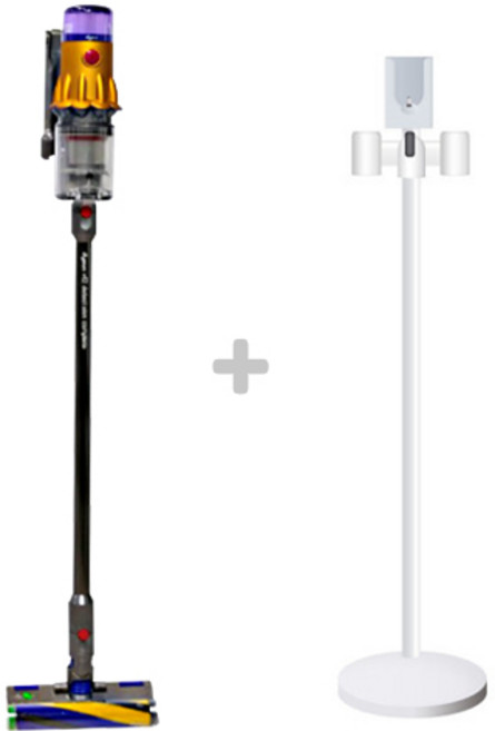 [국내정품/AS가능] 다이슨 V12 디텍트 슬림 컴플리트 옐로니켈 멀티 스탠드형 충전 거치대 구성