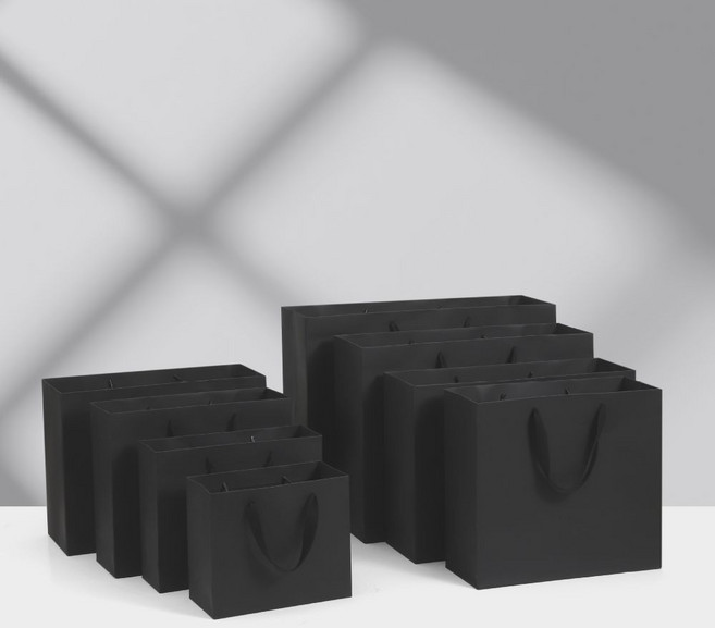 선물용 종이쇼핑백, 10개, 블랙