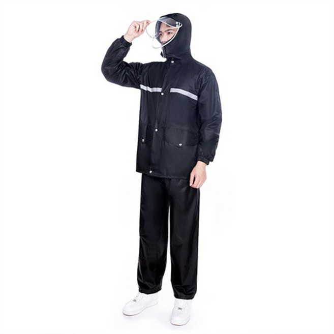우비 우의세트 강력방수 배달 오토바이 작업용 레인코트, 패션 우의세트(XXL), 1개
