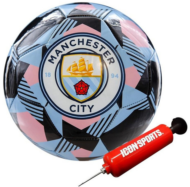 Icon Sports 공식 맨체스터 시티 FC 축구공 - MC90BL 블랙 사이즈 5, MC90BL-Black