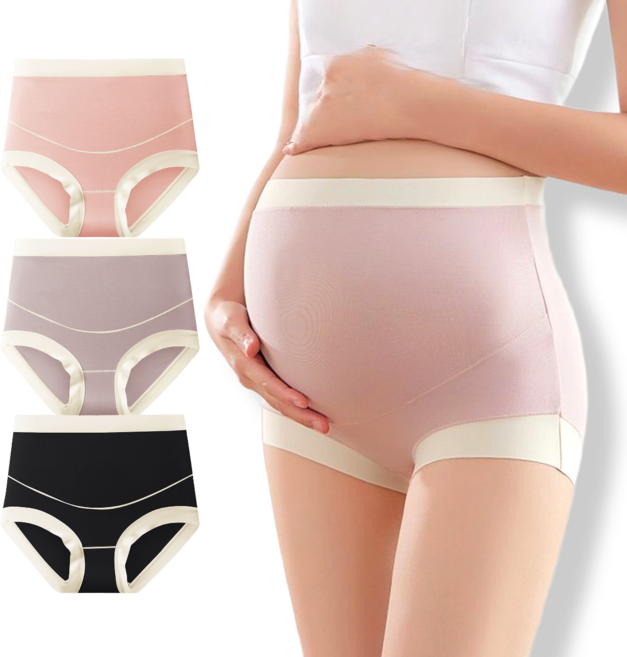 [55-110kg] 하이웨스트 빅사이즈 모달 노라인 임산부 팬티 3종세트