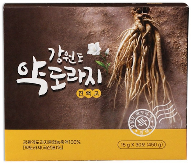 [TV홈쇼핑정품 인포벨]김기현 강원도 지리산 약도라지 진액고 간편 스틱 겨울 목 건강 최정원 최주봉 진액, 30개, 15g