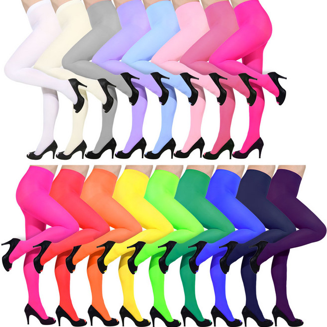 매구맵시 80D 컬러스타킹 불투명 국산 고탄력 패션 팬티스타킹