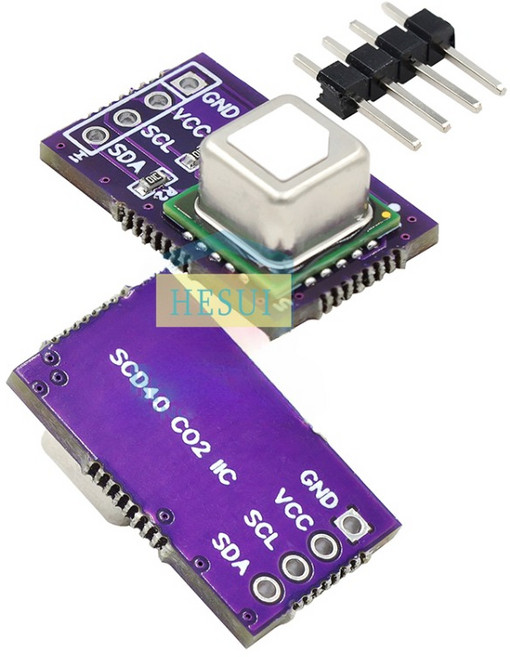 SCD40 가스 센서 모듈 하나의 CO2 이산화 온도 습도를 감지 가능 I2C 통신, 02 SCD40