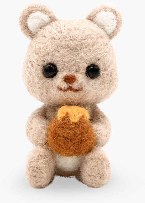 톰스빌리지 양모 니들 펠트 만들기, 09. 곰돌이 조이, 1개