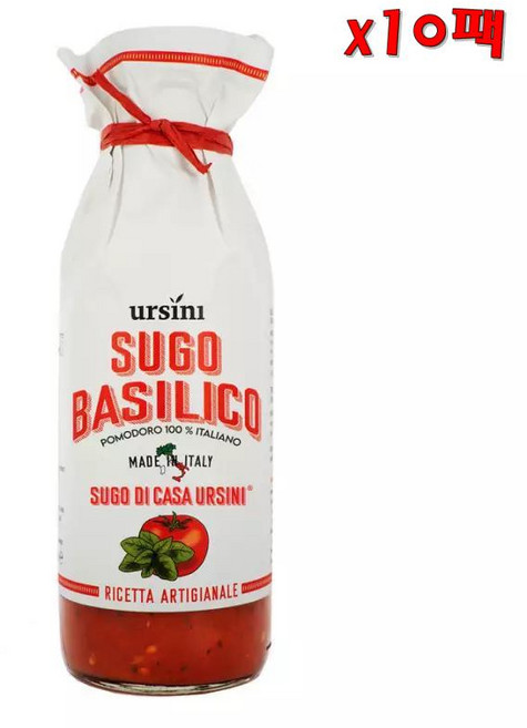 Ursini 우르시니 레디 파스타 소스 위드 바질 까사 Ursini 500g 10개