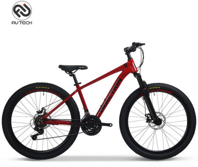 AU테크 트랙션 M726 MTB 통학용 출퇴근용 입문용 26인치 시마노21단 알루미늄 자전거 무료 완조립+사은품, 1개, 166cm, 트랙션 M726 레드