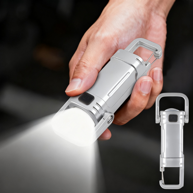 에클레어렉스 미니 휴대용 방수 열쇠고리 손전등 비상조명 20000am, 1개