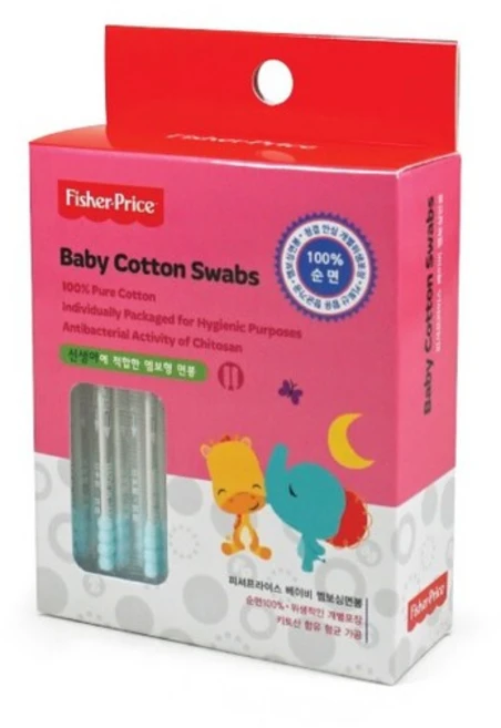 피셔프라이스 베이비 엠보싱면봉 개별포장 P, 1개 - 쿠팡