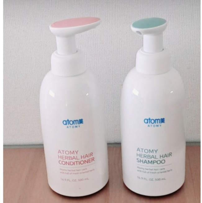 애터미 한방 샴푸 500ml + 한방 헤어컨디셔너 500ml 세트, 1세트