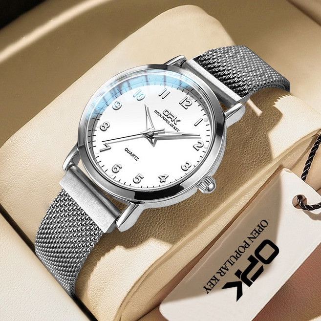 OPK 여성손목시계 정품쿼츠 럭셔리 명품 워터프루프 메탈시계