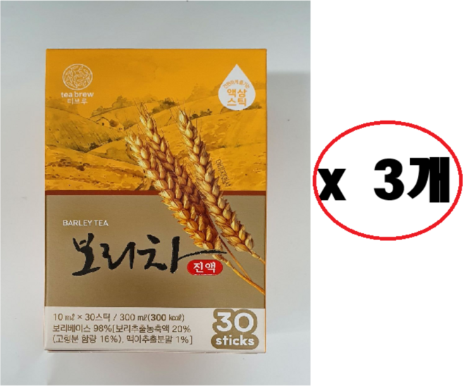 맥널티커피 티브루 보리차 진액, 10ml, 90개