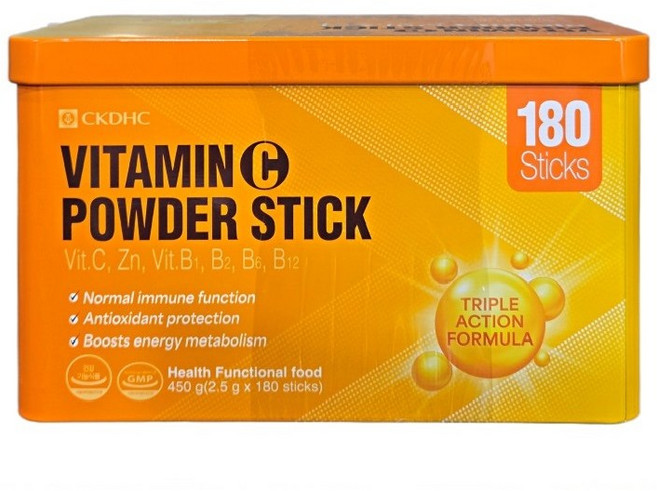 종근당 비타민C 분말스틱 180포 비타민 B1 B2 B6 아연 비타민씨 피로회복제, 450g, 1개