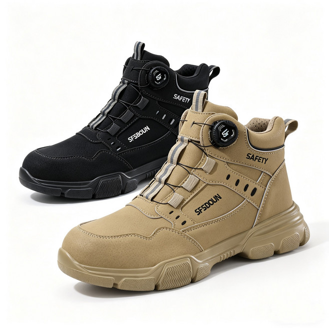 HONGHAI 남자 안전화 경량 안전화 운동화처럼 편안한 안전화 6인치 작업화