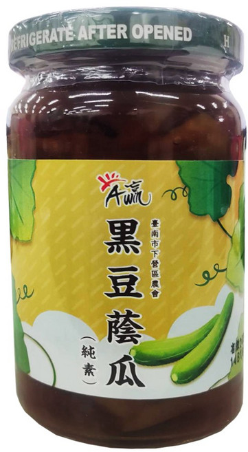 【純釀造】臺南市下營區農會 A贏黑豆蔭瓜 醃漬物 配菜 農漁特產, 190g, 1個