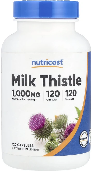 Nutricost 밀크시슬 1000mg 캡슐 120정, Nutricost 밀크시슬 1000mg ..., 1개 - 쿠팡
