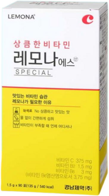 레모나S산 1.5g x 90포 비타민, 135g, 1개