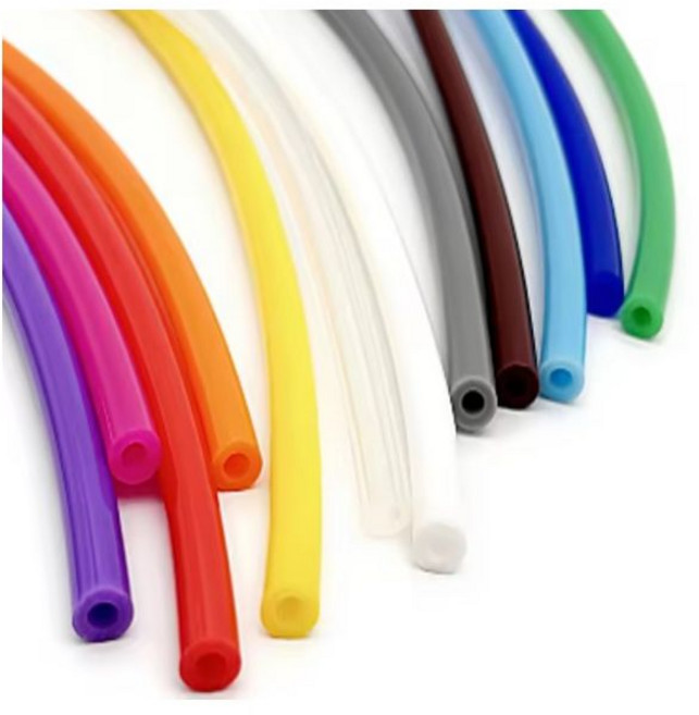 실리콘 호스 5x8mm 주황 5M 무관 탄성 튜브 비닐 배관 물통 계량기 분사기 씰링, 1개