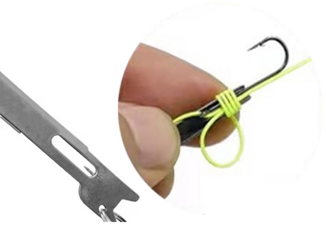 쇼크리더낚시줄쉽게묶는매듭기 원줄목줄낚시바늘매듭결속기, 블랙