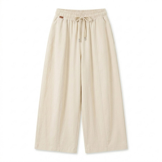 여성 9부 여름 시원한 아이스 핀턱 배기 밴딩팬츠 0007