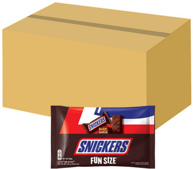 스니커즈 땅콩 펀사이즈 초콜릿, 12개, 500g