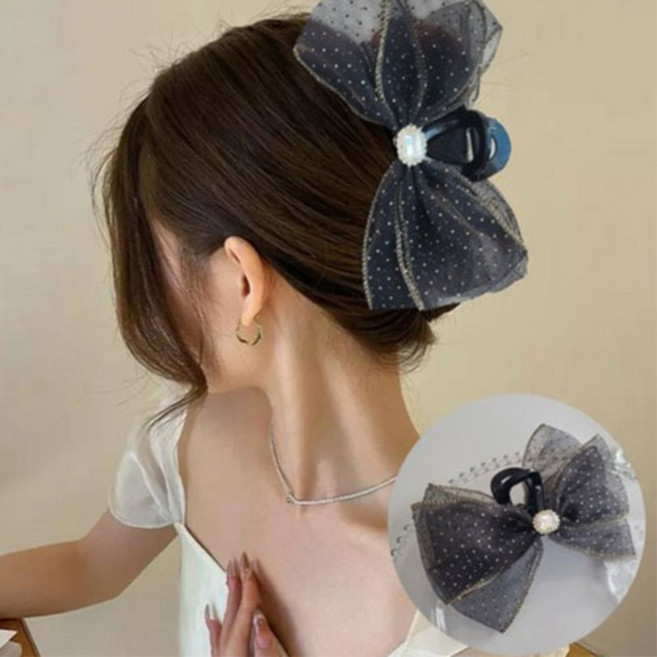 <한정수량대박할인중>공주마마/13cm메이노방빅리본올림머리집게핀