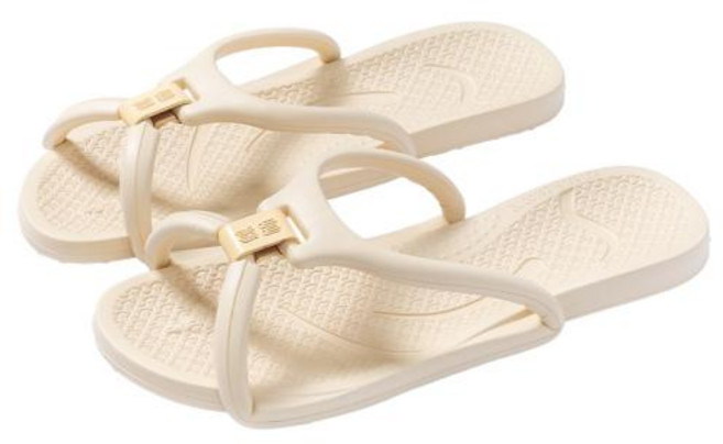 여행용슬리퍼 휴대용 수영장 접는슬리퍼 남성 및 여성용 슬리퍼 접이식 여행 호텔 커플 경량 플립 플롭 비치 슈즈 홈 야외 샌들 샤워 여름, 35-36, Beige