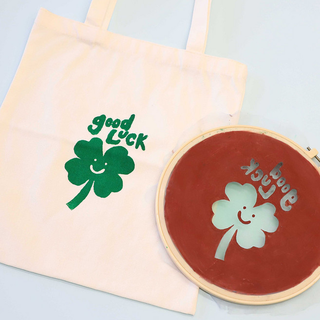 파우치 에코백 만들기 실크스크린 체험 DIY 키트 미술 수업 활동 솜씨키트, 실크스크린-파우치