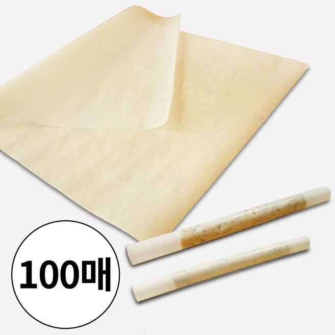 베이킹 페이퍼 유산지 대형 37.5cm x 50cm 오븐용 종이호일 식품종이, 1세트, 100개