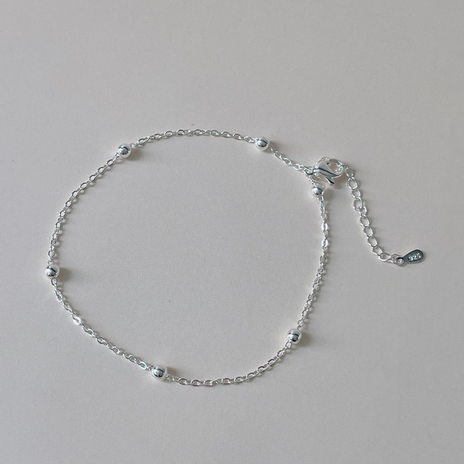 은볼 실체인 발찌 심플 은발찌