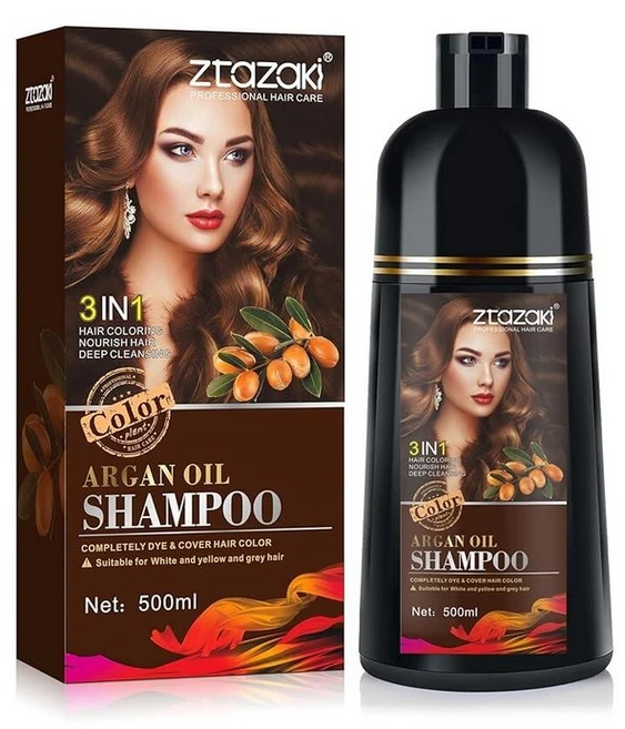 Callmynm 커피 헤어 염색 샴푸 3 in 1 몇 분 안에 매직 염료 색상 - 오래 지속되고 사용하기 쉬운 아르간 오일 허브 컬러 champu con tinte para - 쿠팡