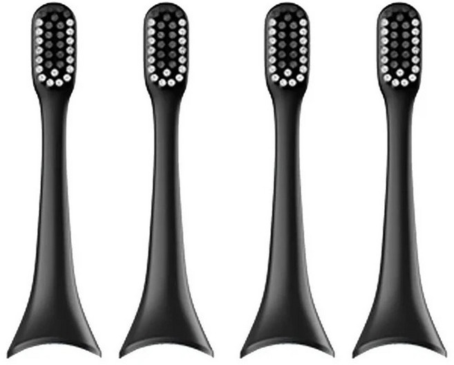 ENCHEN Aurora T +/T2 전동 칫솔 헤드 기존 액세서리 성인용 교체 브러시 노즐 2/4/8pcs, 02 BLACK 4pcs