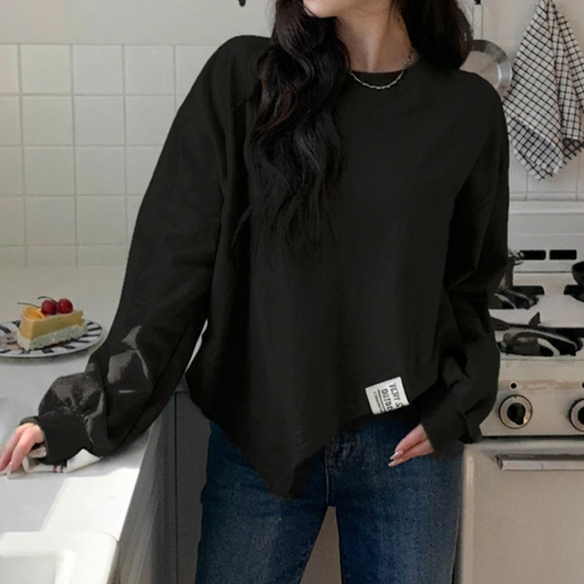 마이쏭 여성 봄신상 루즈핏 로쉐언발오버핏맨투맨