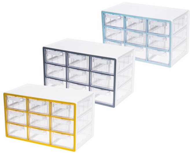 시스맥스 시스템멀티박스 9단 57009A 다용도 서랍 정리 진열 오피스 사무 악세사리, 시스맥스 멀티박스 57010(민트)