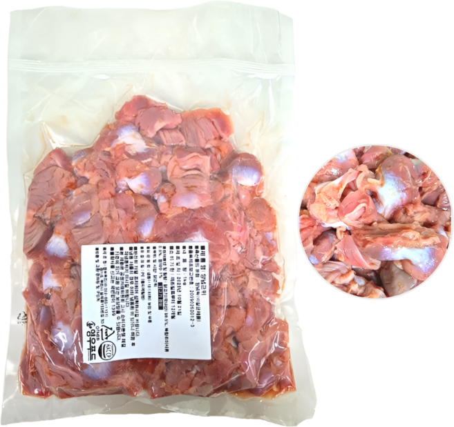 국내산 염지 닭 근위 살짝 매콤 냉동 닭똥집 모래집 5KG (1KG x 5팩), 1kg, 5개