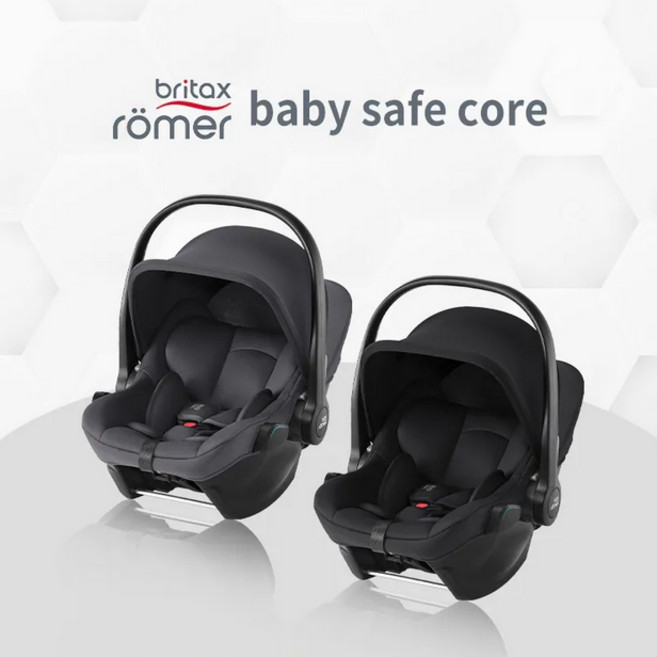 Britax Römer baby safe core 汽車安全座椅 柔軟舒適 輕巧便攜 遮陽防曬 時尚簡約, 宇宙黑
