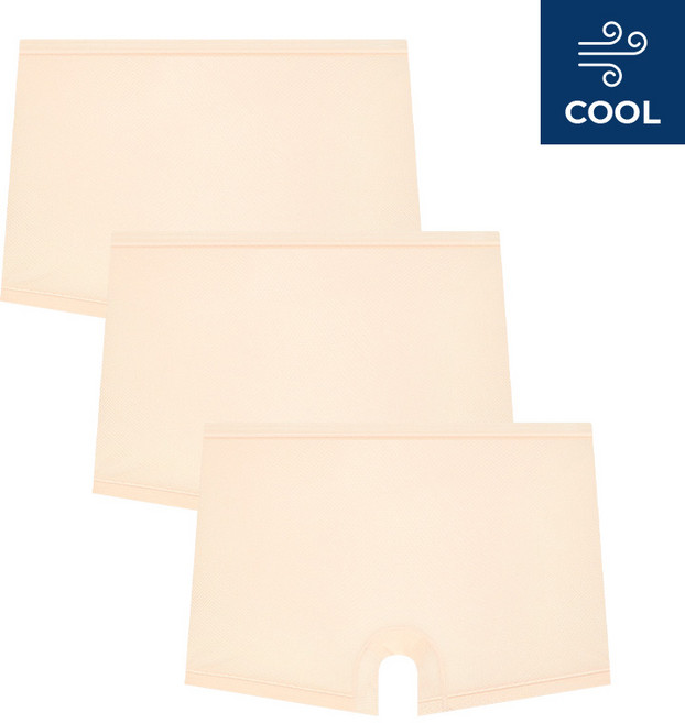 수아팜 주니어 여아 쿨 메쉬 드로즈 3매 세트_스킨